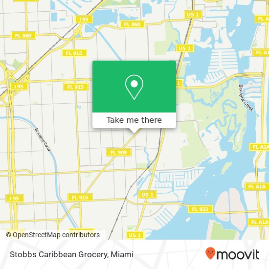 Mapa de Stobbs Caribbean Grocery, 14708 NE 16th Ave Miami, FL 33161