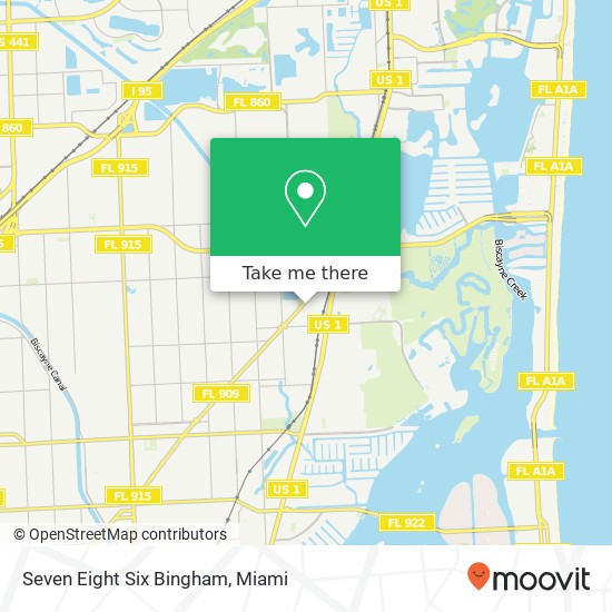 Mapa de Seven Eight Six Bingham, 15421 W Dixie Hwy North Miami Beach, FL 33162