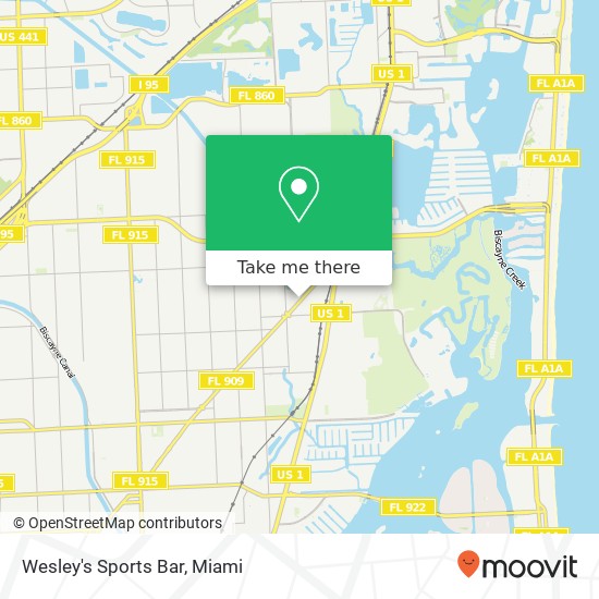 Mapa de Wesley's Sports Bar, 15346 W Dixie Hwy North Miami Beach, FL 33162