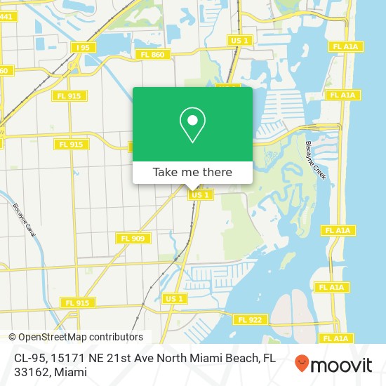 CL-95, 15171 NE 21st Ave North Miami Beach, FL 33162 map