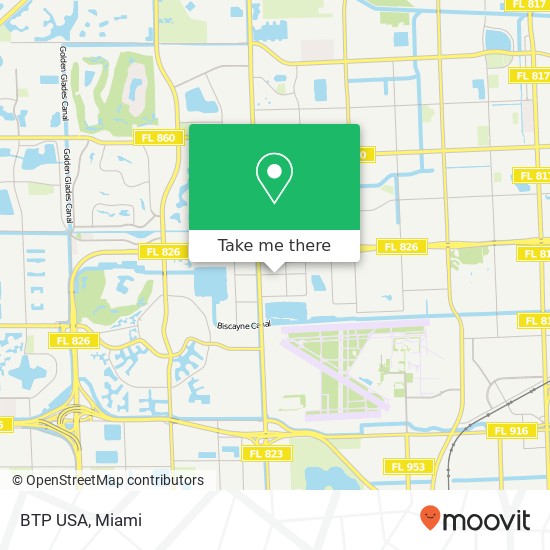 Mapa de BTP USA, 5510 NW 163rd St Miami Gardens, FL 33014