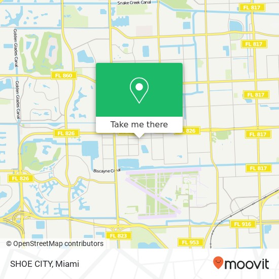 Mapa de SHOE CITY, 5190 NW 165th St Hialeah, FL 33014