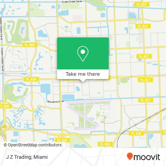 Mapa de J Z Trading, 16491 NW 49th Ave Hialeah, FL 33014