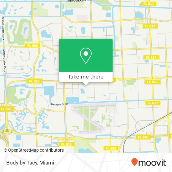 Mapa de Body by Tacy, 4920 NW 165th St Hialeah, FL 33014