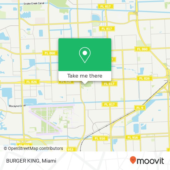 Mapa de BURGER KING, 16401 NW 37th Ave Opa-Locka, FL 33054