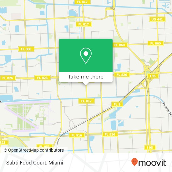 Mapa de Sabti Food Court, 16162 NW 27th Ave Opa-Locka, FL 33054