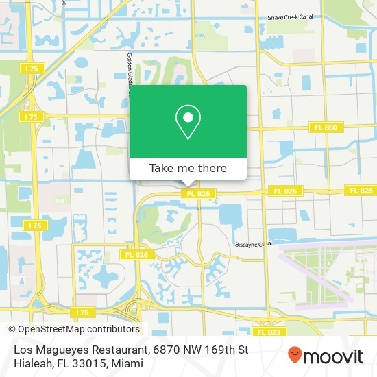 Los Magueyes Restaurant, 6870 NW 169th St Hialeah, FL 33015 map
