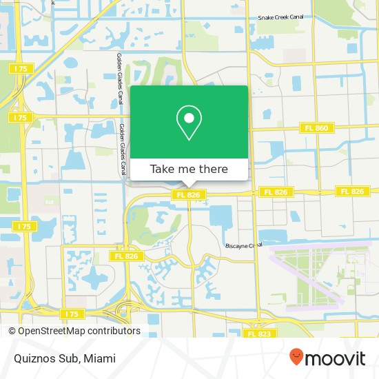 Mapa de Quiznos Sub, 16733 NW 67th Ave Hialeah, FL 33015