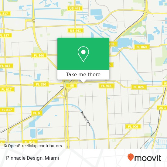 Mapa de Pinnacle Design, 39 NW 166th St Miami, FL 33169