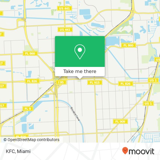 Mapa de KFC, 171 NE 166th St Miami, FL 33162