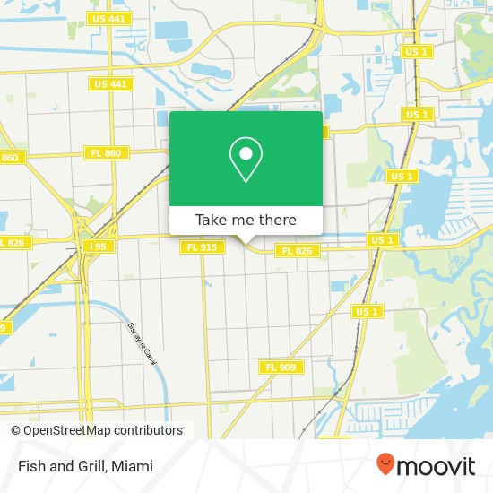 Mapa de Fish and Grill, 1018 N Miami Beach Blvd North Miami Beach, FL 33162