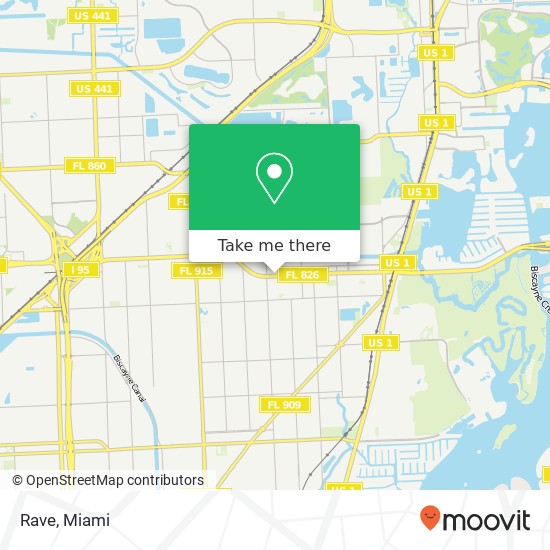 Mapa de Rave, 1267 NE 163rd St Miami, FL 33162