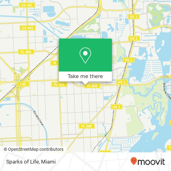 Mapa de Sparks of Life, 1357 NE 163rd St Miami, FL 33162