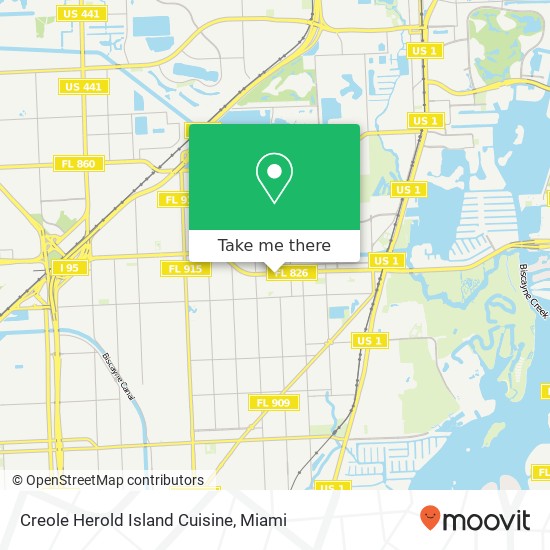 Mapa de Creole Herold Island Cuisine, 1362 NE 163rd St North Miami Beach, FL 33162