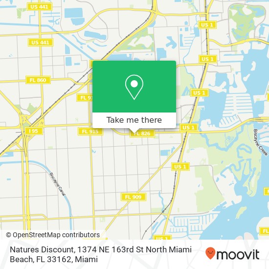 Natures Discount, 1374 NE 163rd St North Miami Beach, FL 33162 map