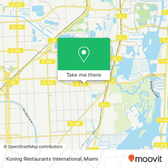 Mapa de Koning Restaurants International, 1600 NE 163rd St North Miami Beach, FL 33162