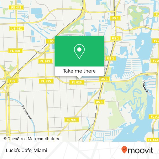 Mapa de Lucia's Cafe, 16462 NE 16th Ave North Miami Beach, FL 33162