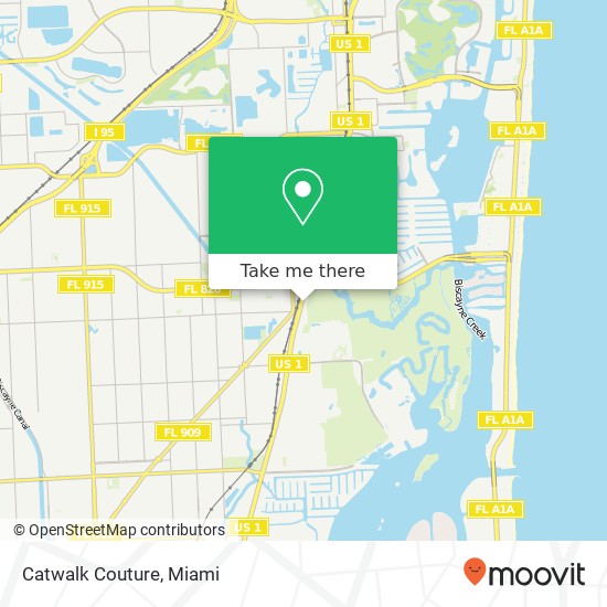 Mapa de Catwalk Couture, 16111 Biscayne Blvd North Miami Beach, FL 33160