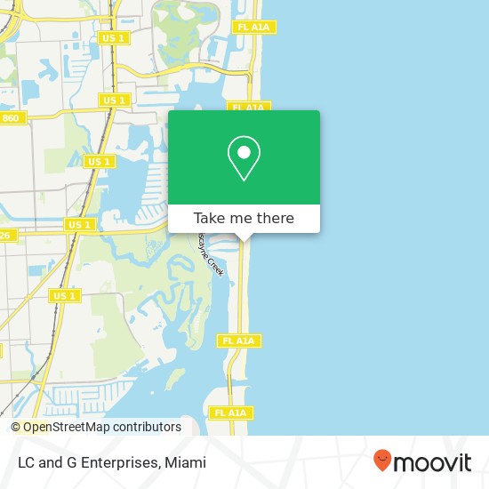 Mapa de LC and G Enterprises, 15901 Collins Ave Sunny Isles Beach, FL 33160