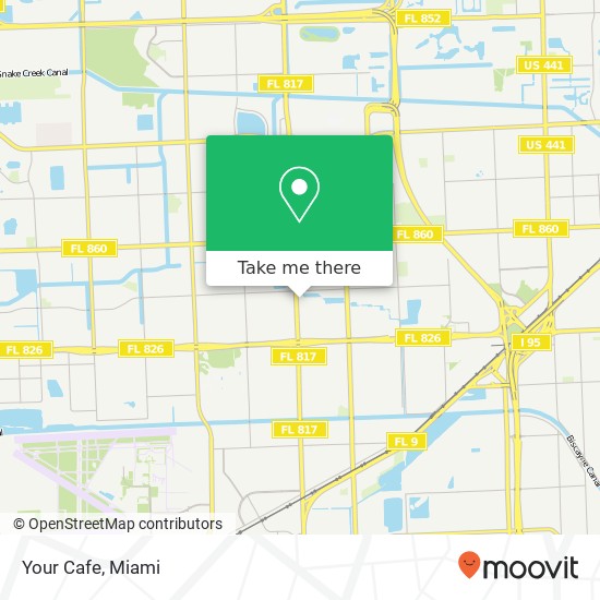 Mapa de Your Cafe, 17325 NW 27th Ave Miami Gardens, FL 33056