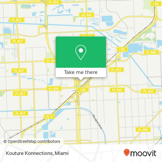 Mapa de Kouture Konnections, 17090 NW 7th Ave Ext Miami Gardens, FL 33169