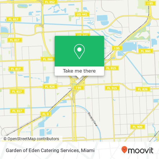 Mapa de Garden of Eden Catering Services, 337 NW 170th St North Miami Beach, FL 33169