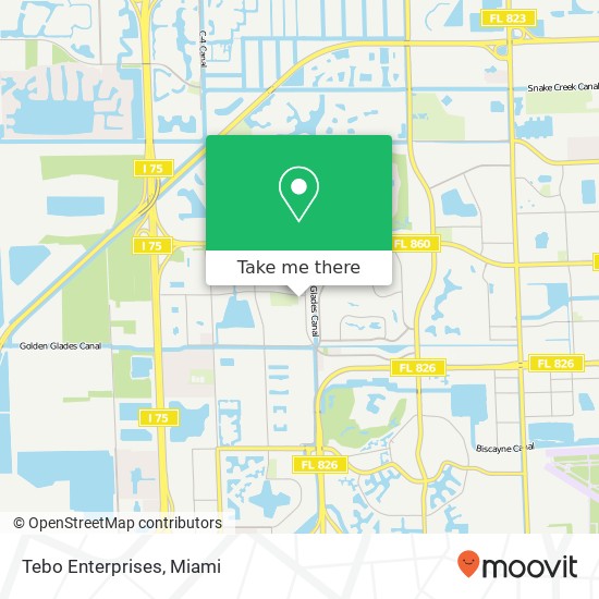 Mapa de Tebo Enterprises, 7838 NW 178th St Hialeah, FL 33015