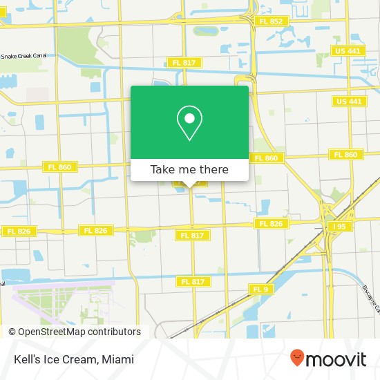 Mapa de Kell's Ice Cream, 17560 NW 27th Ave Miami Gardens, FL 33056