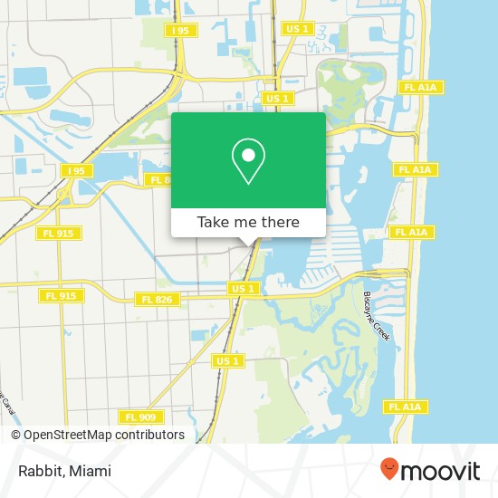 Mapa de Rabbit, 17122 W Dixie Hwy North Miami Beach, FL 33160