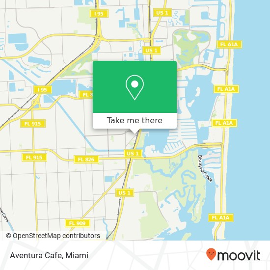 Mapa de Aventura Cafe, 17070 W Dixie Hwy North Miami Beach, FL 33160