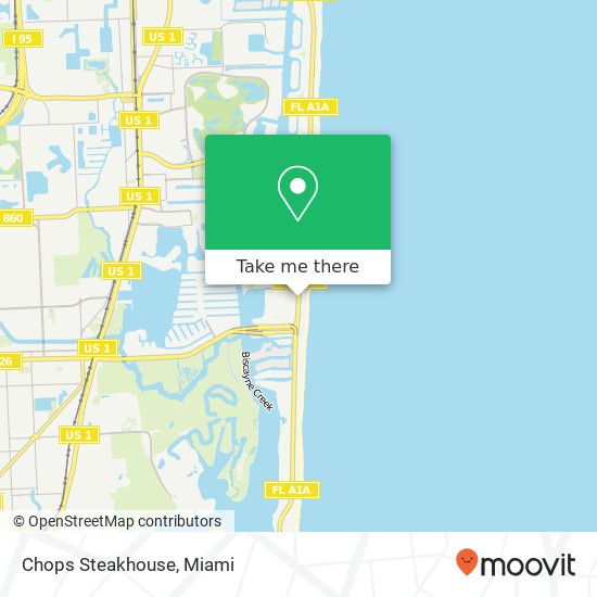 Mapa de Chops Steakhouse, 17082 Collins Ave Sunny Isles Beach, FL 33160