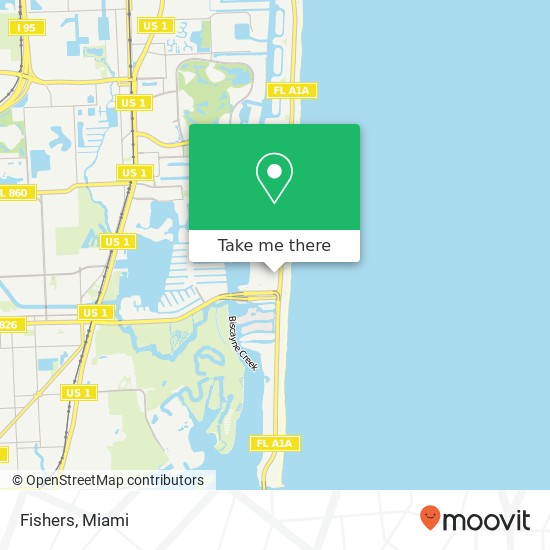 Mapa de Fishers, 17032 Collins Ave North Miami Beach, FL 33160