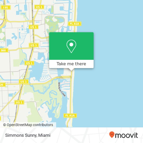 Mapa de Simmons Sunny, 17010 Collins Ave Sunny Isles Beach, FL 33160