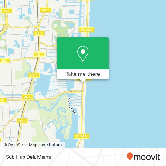 Mapa de Sub Hub Deli, 17100 Collins Ave Sunny Isles Beach, FL 33160
