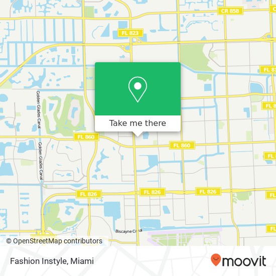 Mapa de Fashion Instyle, 18501 NW 56th Ave Opa-Locka, FL 33055