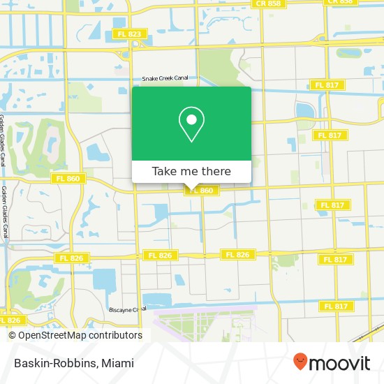Mapa de Baskin-Robbins, 4880 NW 183rd St Opa-Locka, FL 33055