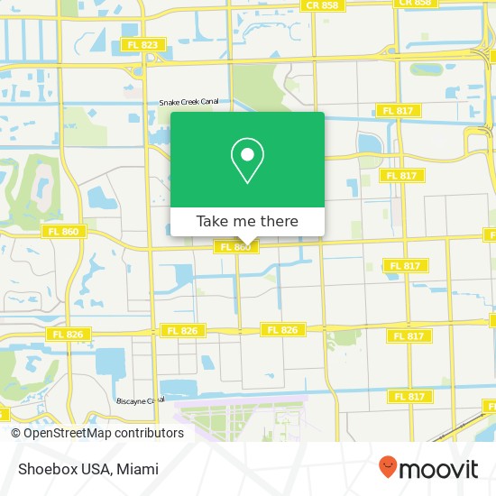 Mapa de Shoebox USA, 4548 NW 183rd St Miami Gardens, FL 33055