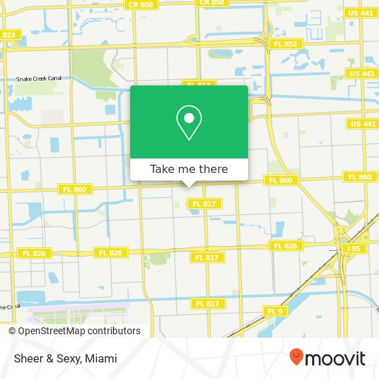 Mapa de Sheer & Sexy, 18200 NW 27th Ave Miami Gardens, FL 33056