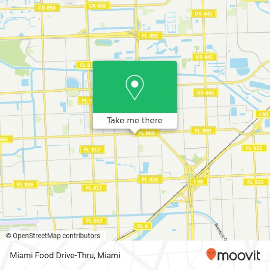 Mapa de Miami Food Drive-Thru, 1750 NW 183rd St Miami Gardens, FL 33056