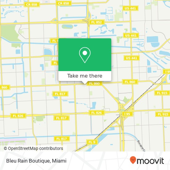 Mapa de Bleu Rain Boutique, 1804 NW 183rd St Miami Gardens, FL 33056