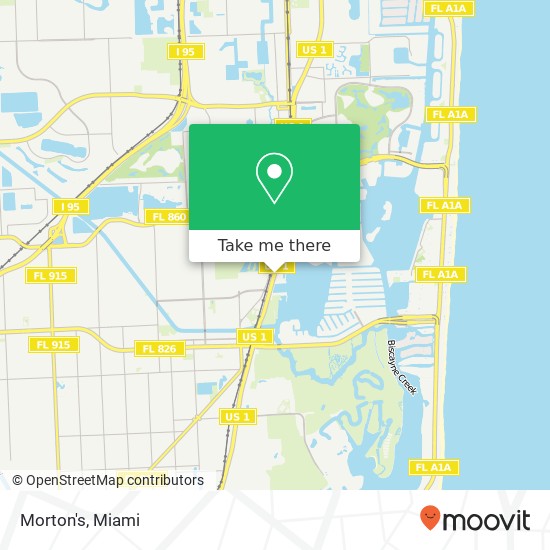 Mapa de Morton's, 17399 Biscayne Blvd North Miami Beach, FL 33160