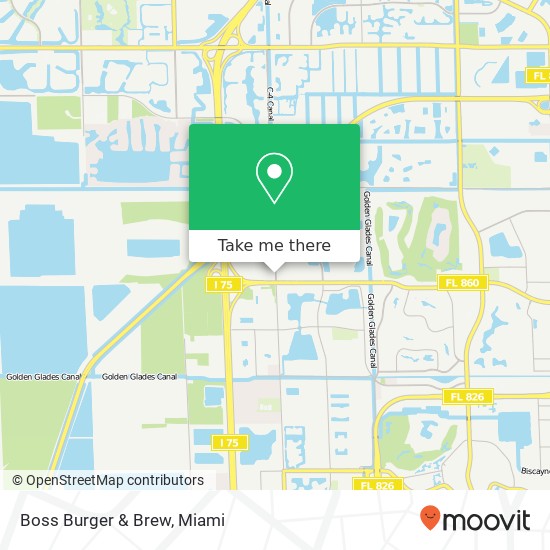 Mapa de Boss Burger & Brew, 18600 NW 87th Ave Hialeah, FL 33015