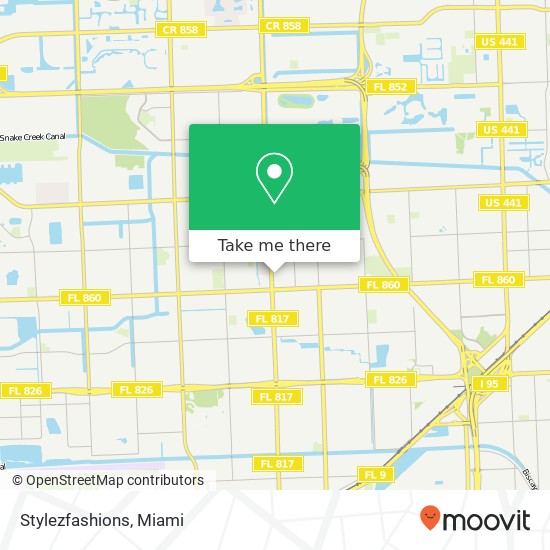 Mapa de Stylezfashions, 18589 NW 27th Ave Miami Gardens, FL 33056