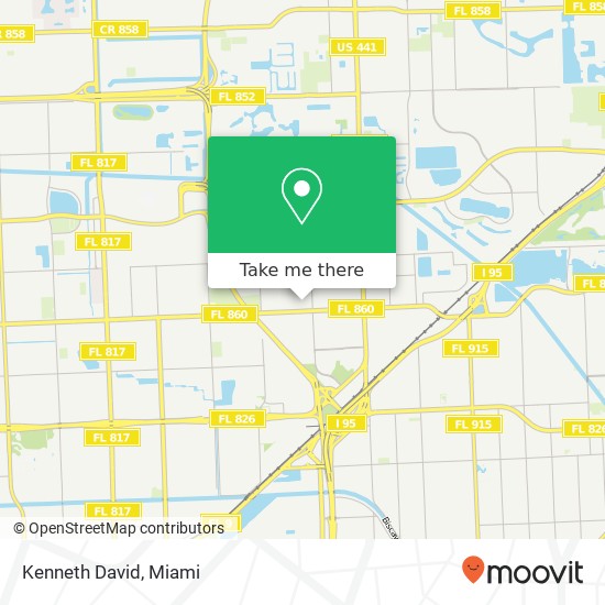 Mapa de Kenneth David, 18340 NW 7th Ave Miami Gardens, FL 33169