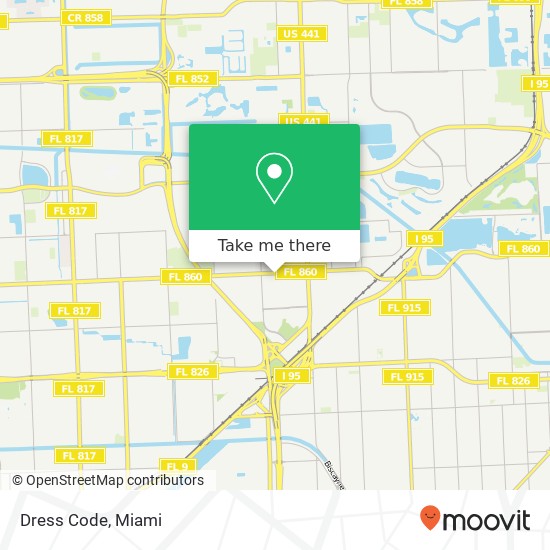 Mapa de Dress Code, 580 NW 183rd St Miami Gardens, FL 33169