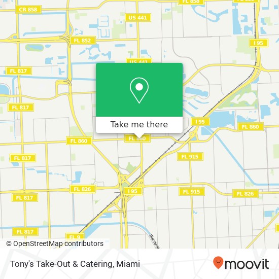 Tony's Take-Out & Catering, 18230 NW 2nd Ave Miami Gardens, FL 33169 map