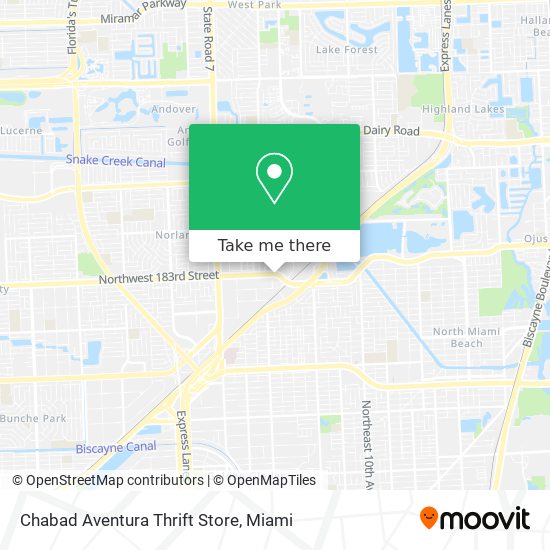 Mapa de Chabad Aventura Thrift Store