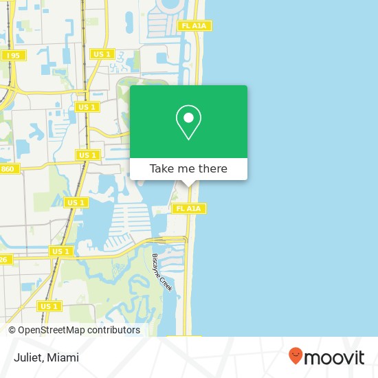 Mapa de Juliet, 17802 Collins Ave Sunny Isles Beach, FL 33160