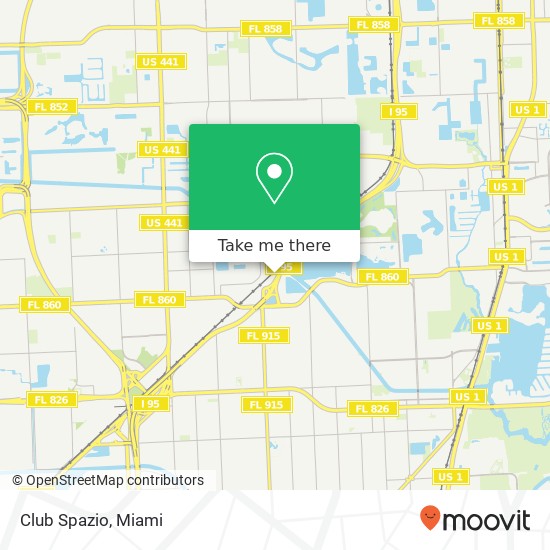 Mapa de Club Spazio, 18500 NE 5th Ave Miami, FL 33179