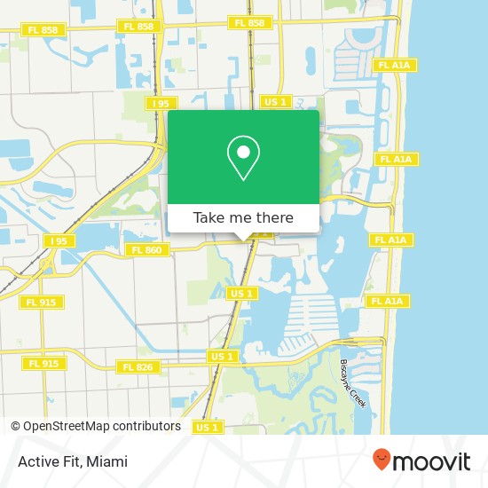 Mapa de Active Fit, 2582 NE Miami Gardens Dr Miami, FL 33180